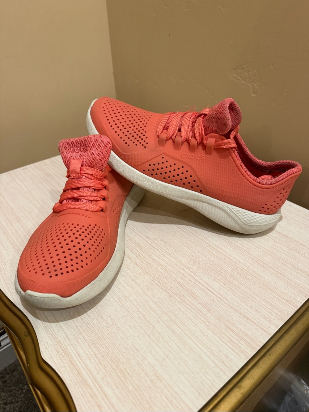 CROCS Women's Coral Perforated Lace-Up Sneakers